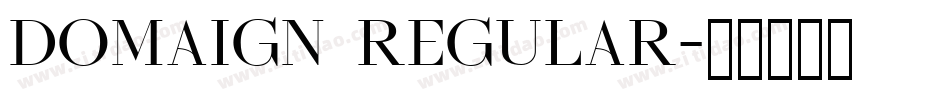 Domaign Regular字体转换